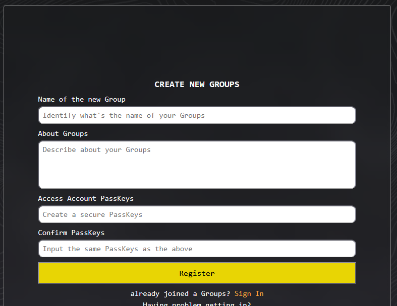 Setup Form